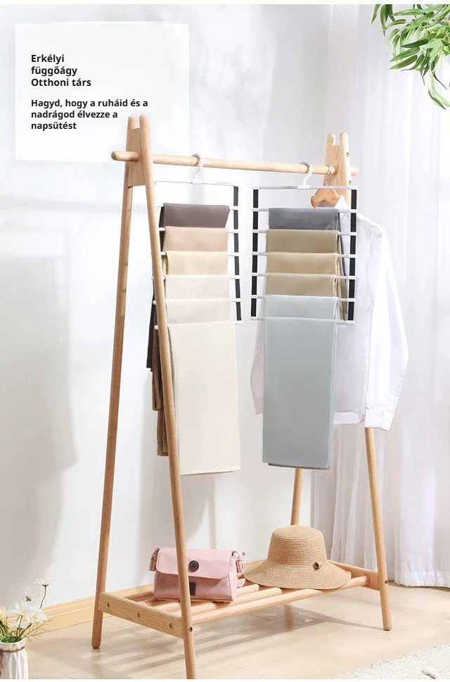 Modern nadrágtartó ruhák rendszerezéséhez