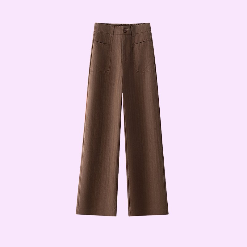 夏用リネンワイドパンツ