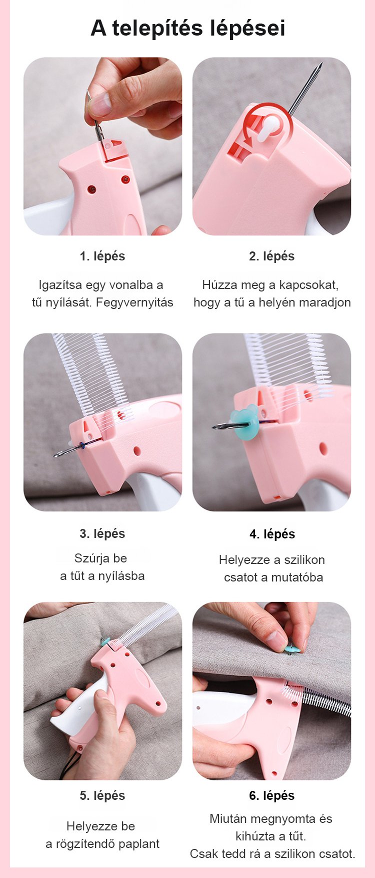 Gyors ruhajavító eszköz használat közben