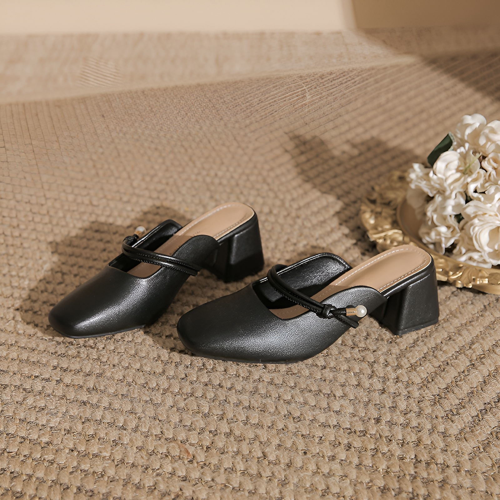 여름철 트위드 샌들