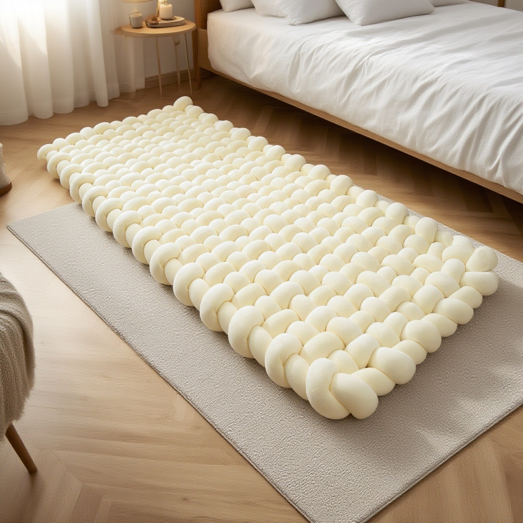 Tatami mat close-up showing rectangular foot pad design