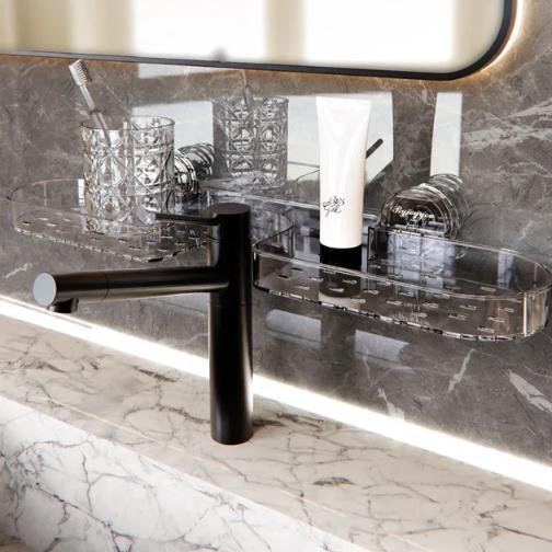 Suction Cup Bathroom Storage Rack