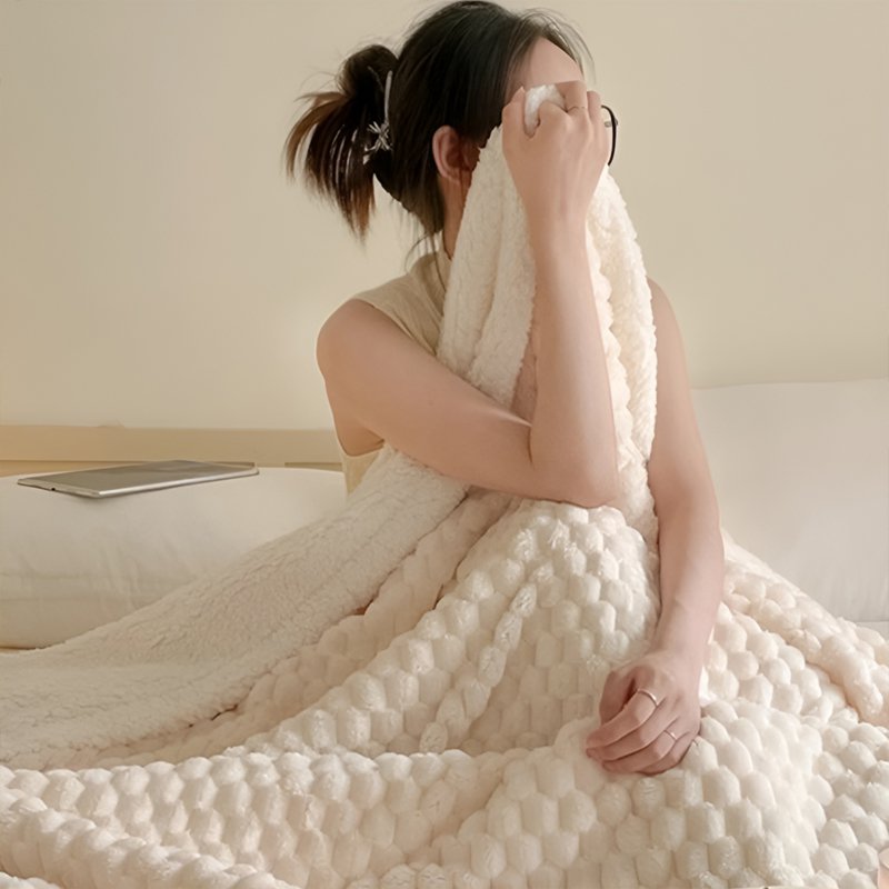 도톰 면벨벳 캐시미어 양면 담요