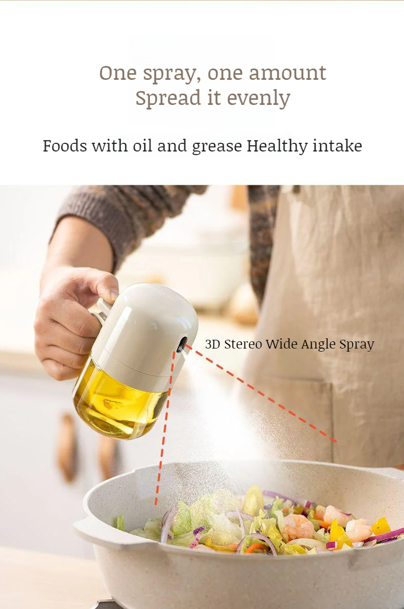 Transparent oil sprayer bottle for kitchen