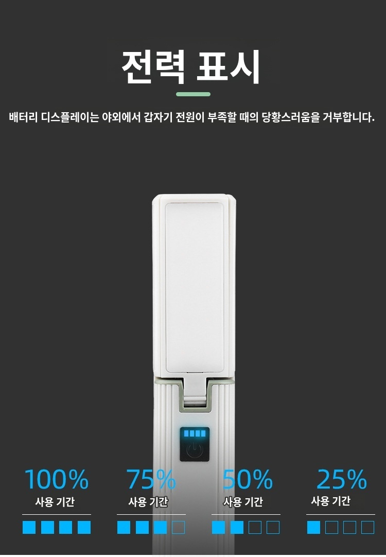 비상 상황에서 사용하는 접이식 LED 등