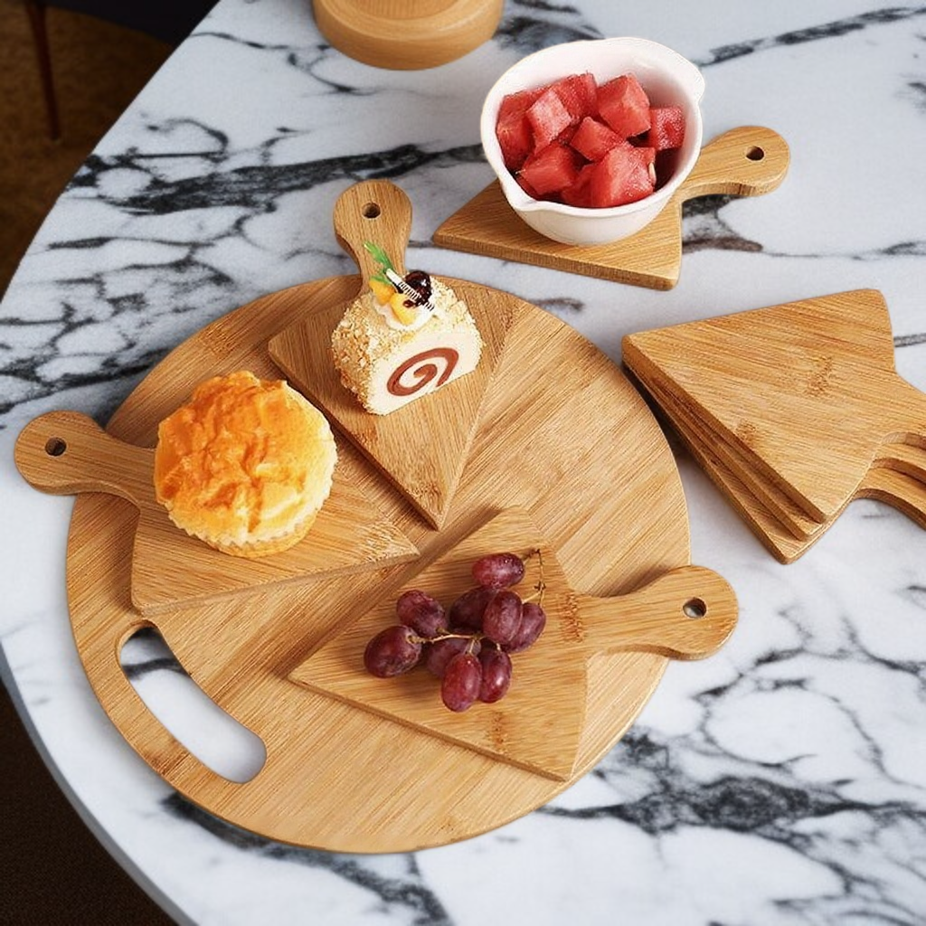 キッチン多目的竹木トレイ