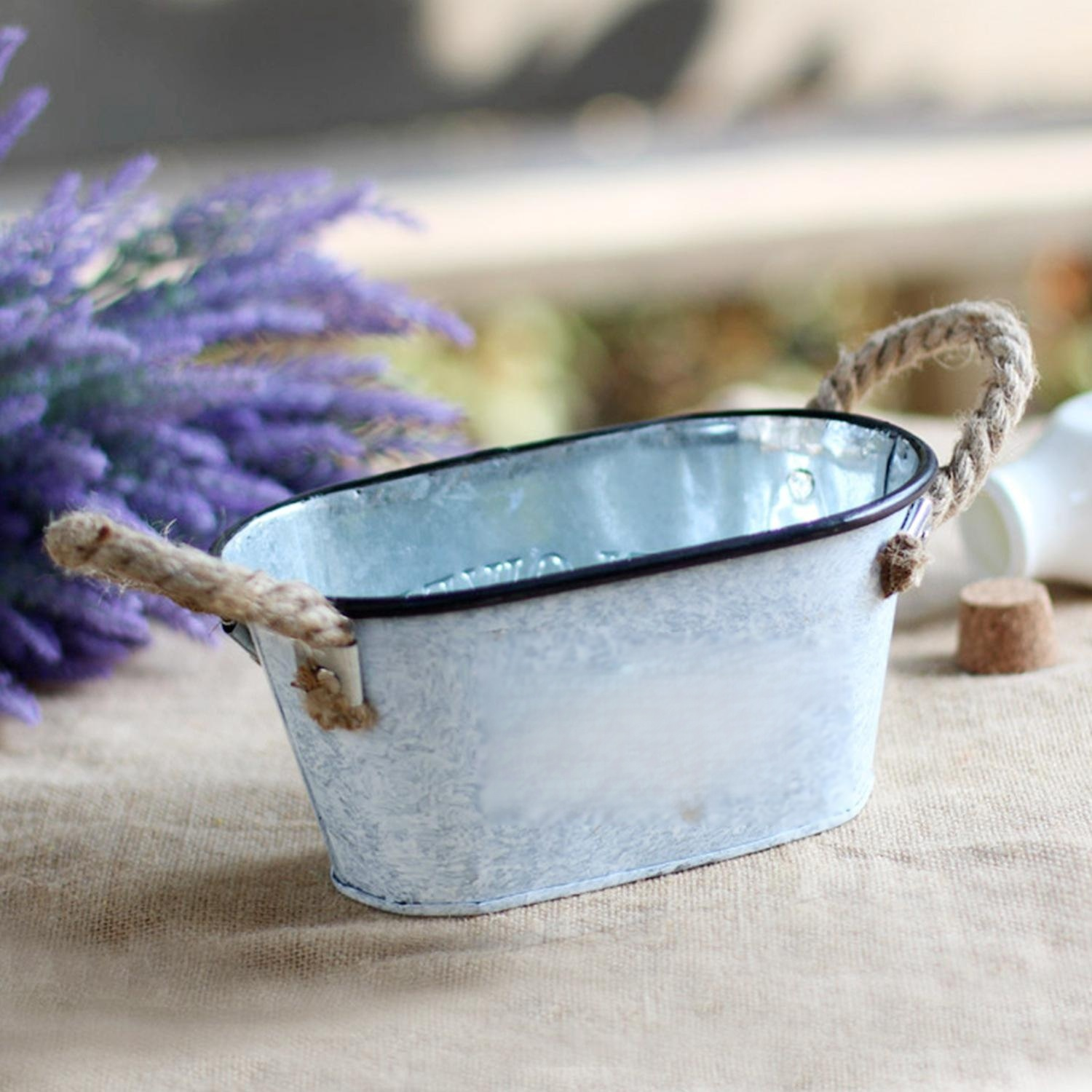 French retro simple iron succulent plant fashion small flower pot flower