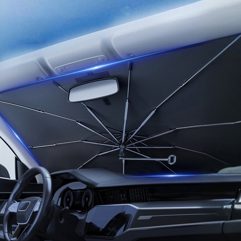 Frontscheiben gebräunte sonnenschirme gegen verdunstung auf autos