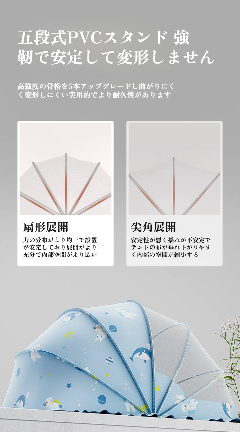 赤ちゃんの快適な睡眠を守るベビー用蚊帳