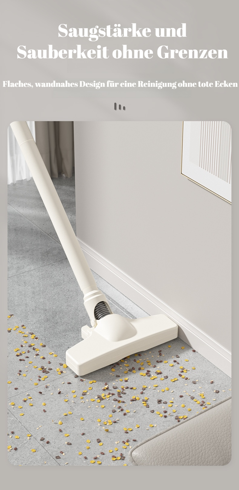 Leistungsstarker Akku-Staubsauger im Einsatz