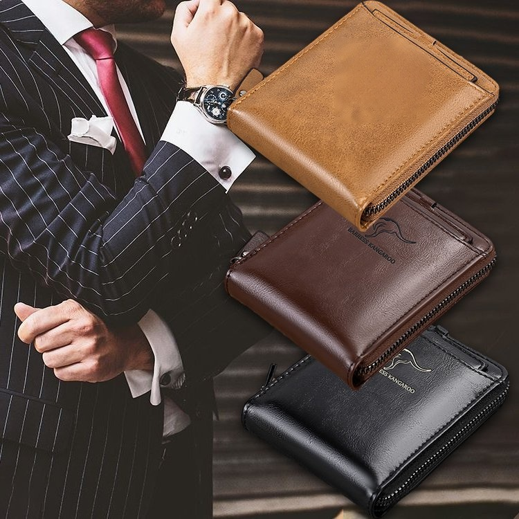 محفظة متعددة الوظائف ذات سعة كبيرة للرجال