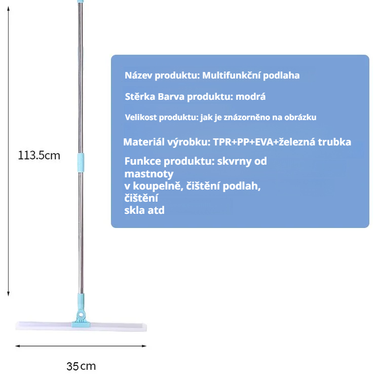 Univerzální silikonové koště na suché i mokré čištění bez slepých míst
