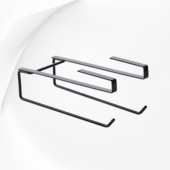 鉄製二重トイレットペーパーホルダー 食器収納棚 キッチン・トイレ用 無穴食品保存ラック