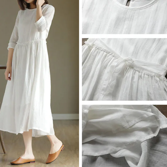 綿麻ワンピース