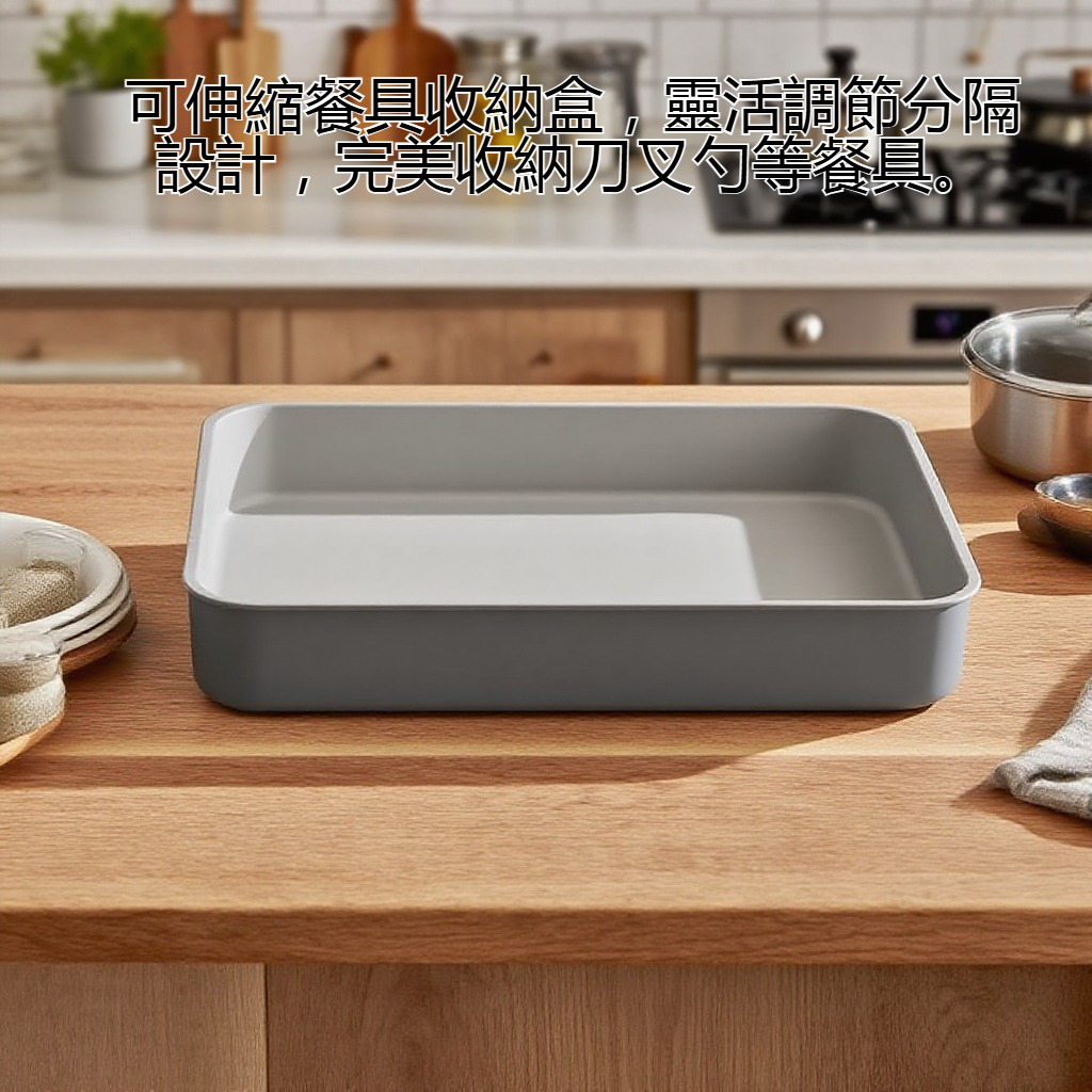 廚房抽屜內的刀叉收納盤分隔效果