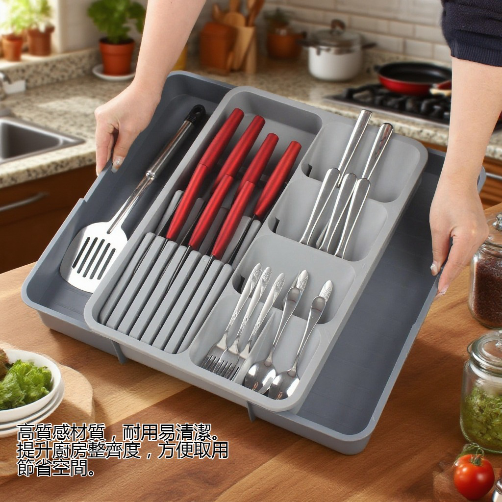 廚房刀叉分隔收納盤