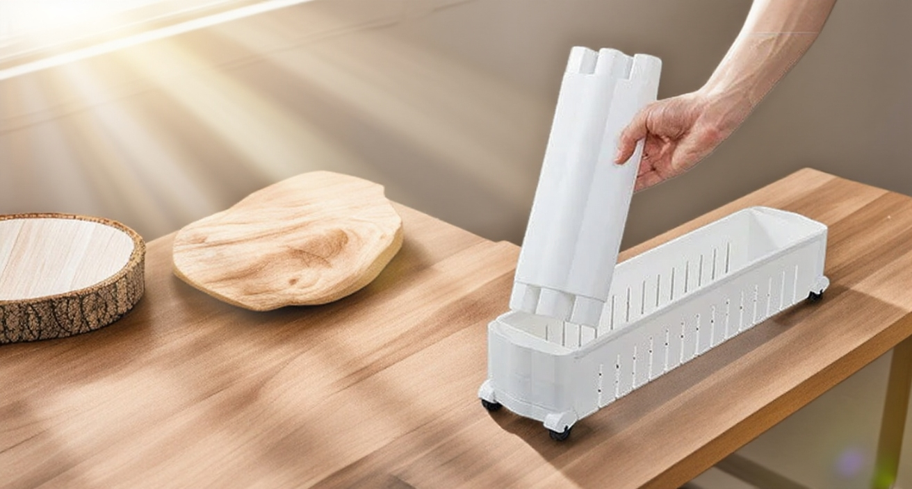 Vícepatrový regál do úzkých prostor v moderním interiéru