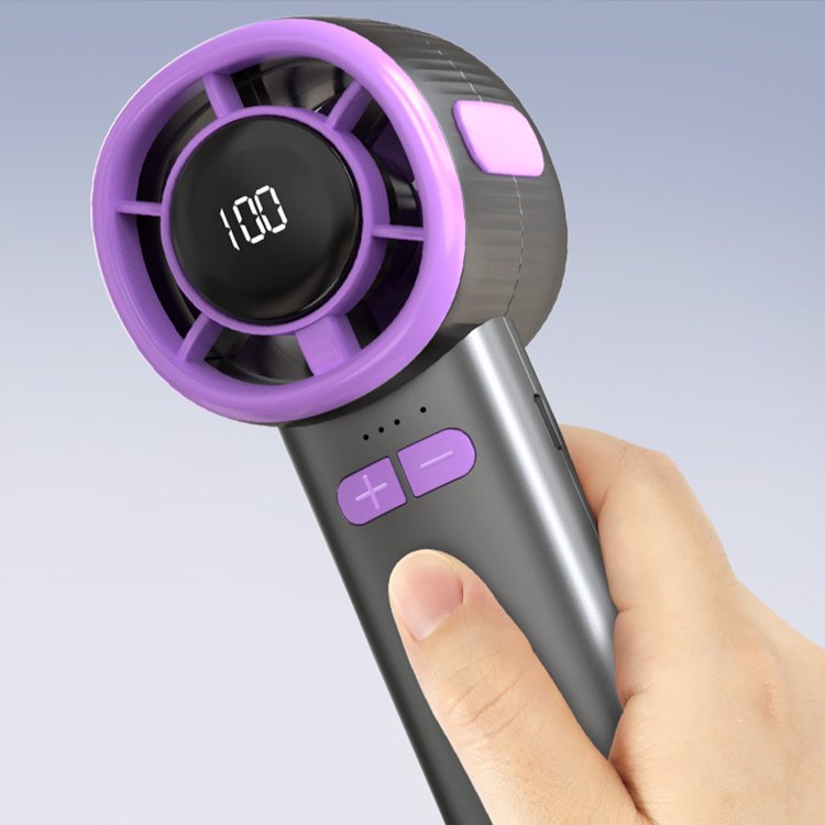 Mini portable turbocharged handheld fan