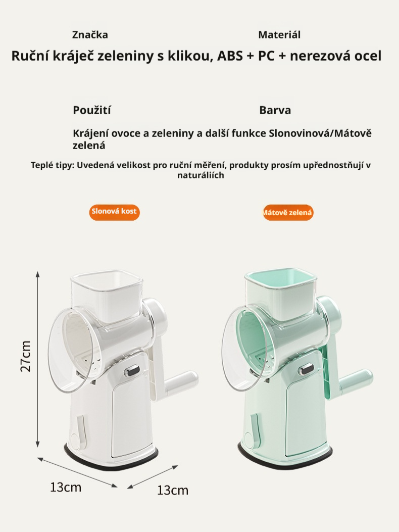  Multifunkční kráječ zeleniny, úspora času a námahy, snadno odnímatelný