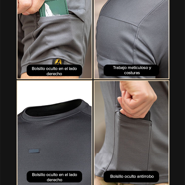 Camiseta táctica transpirable de protección solar
