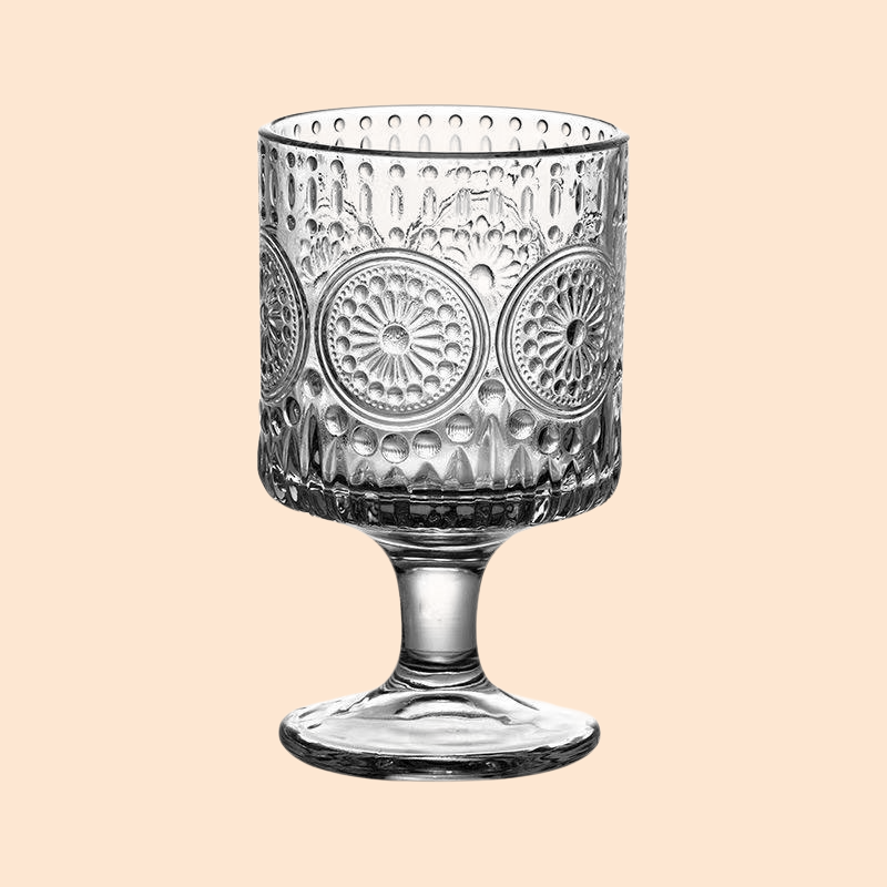 ホットワイン用クリスマスカクテル向けひまわりデザインワイングラス