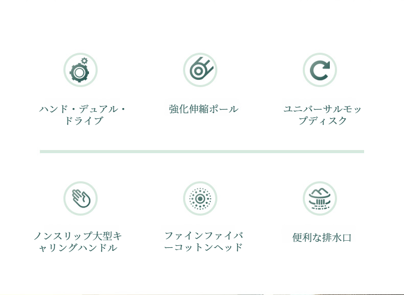 アーム長さ調節可能なモップの詳細画像