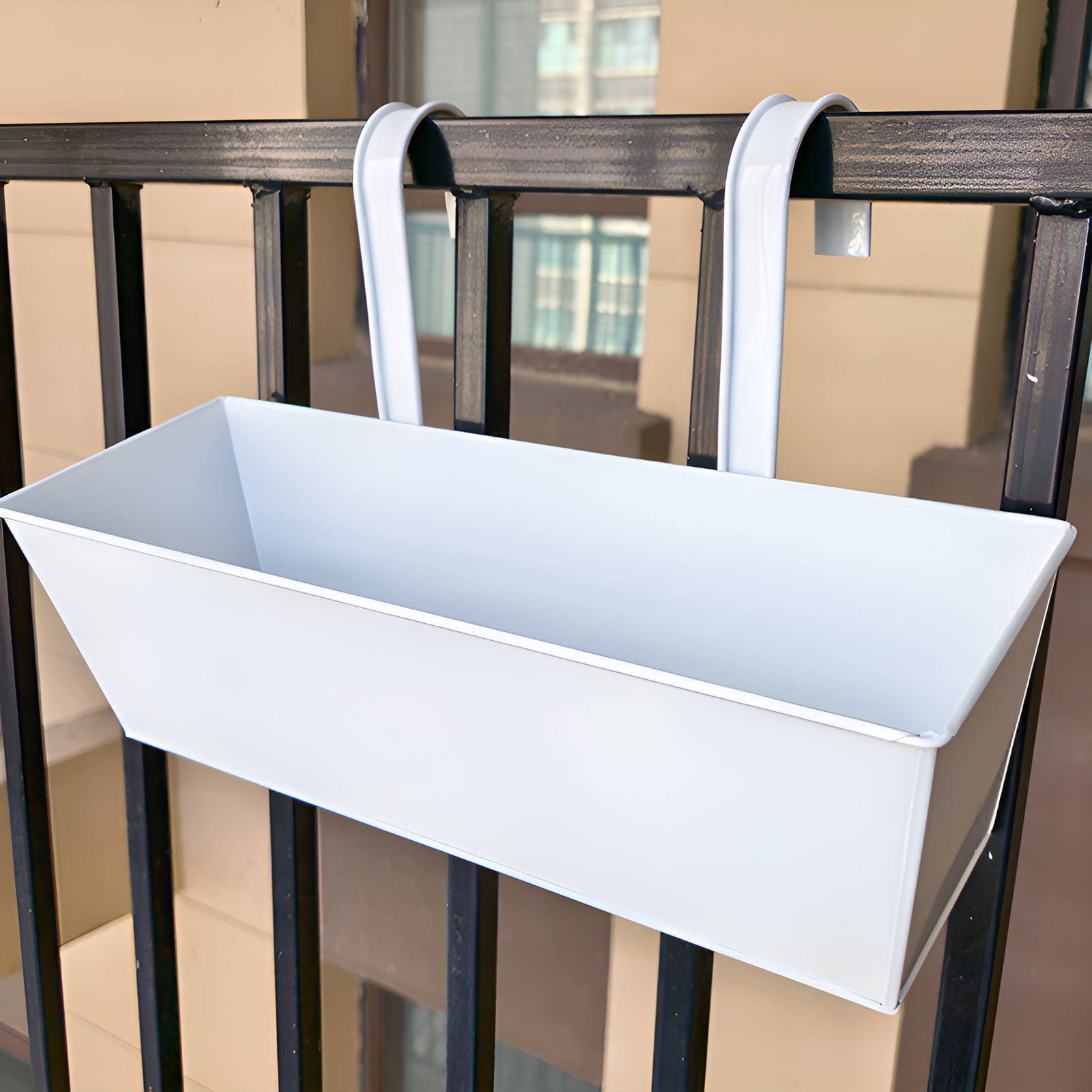 屋内と屋外の緑化家庭菜園吊り下げ鉄金属長方形植木鉢取り外し可能な吊り下げバケツ