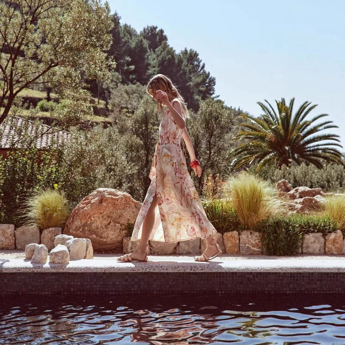 Sifon Mintás Nyakkendős Ruha