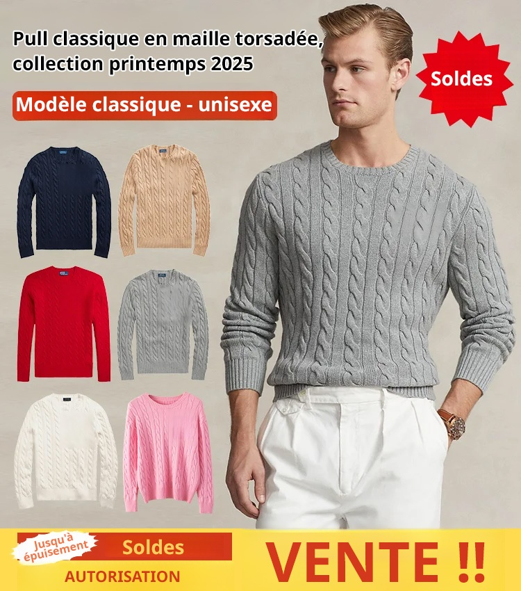 Pull torsadé classique