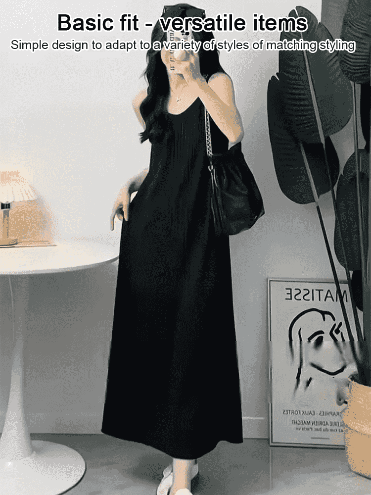 [Draped Cooler] Textured Bubble Yarn Camisole Dress