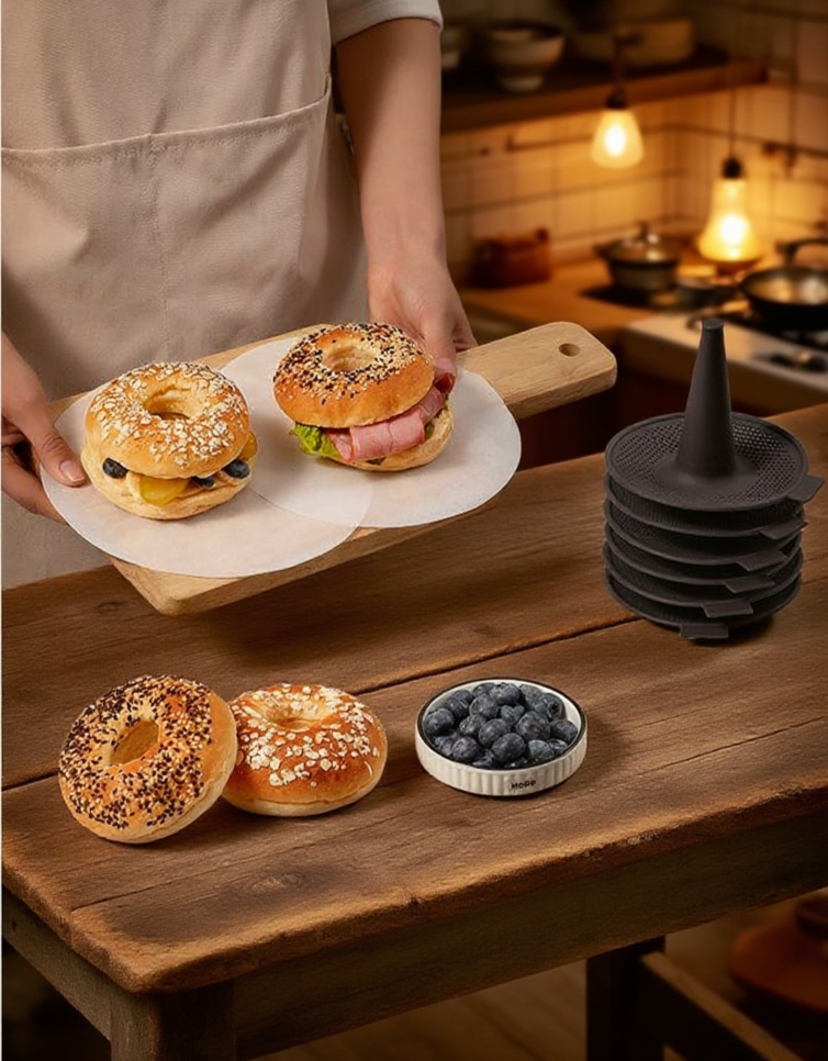 빵 도넛 몰드의 비점착 표면