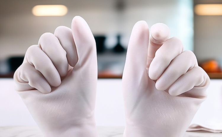 주방 싱크대 청소를 위한 미끄럼 방지 장갑