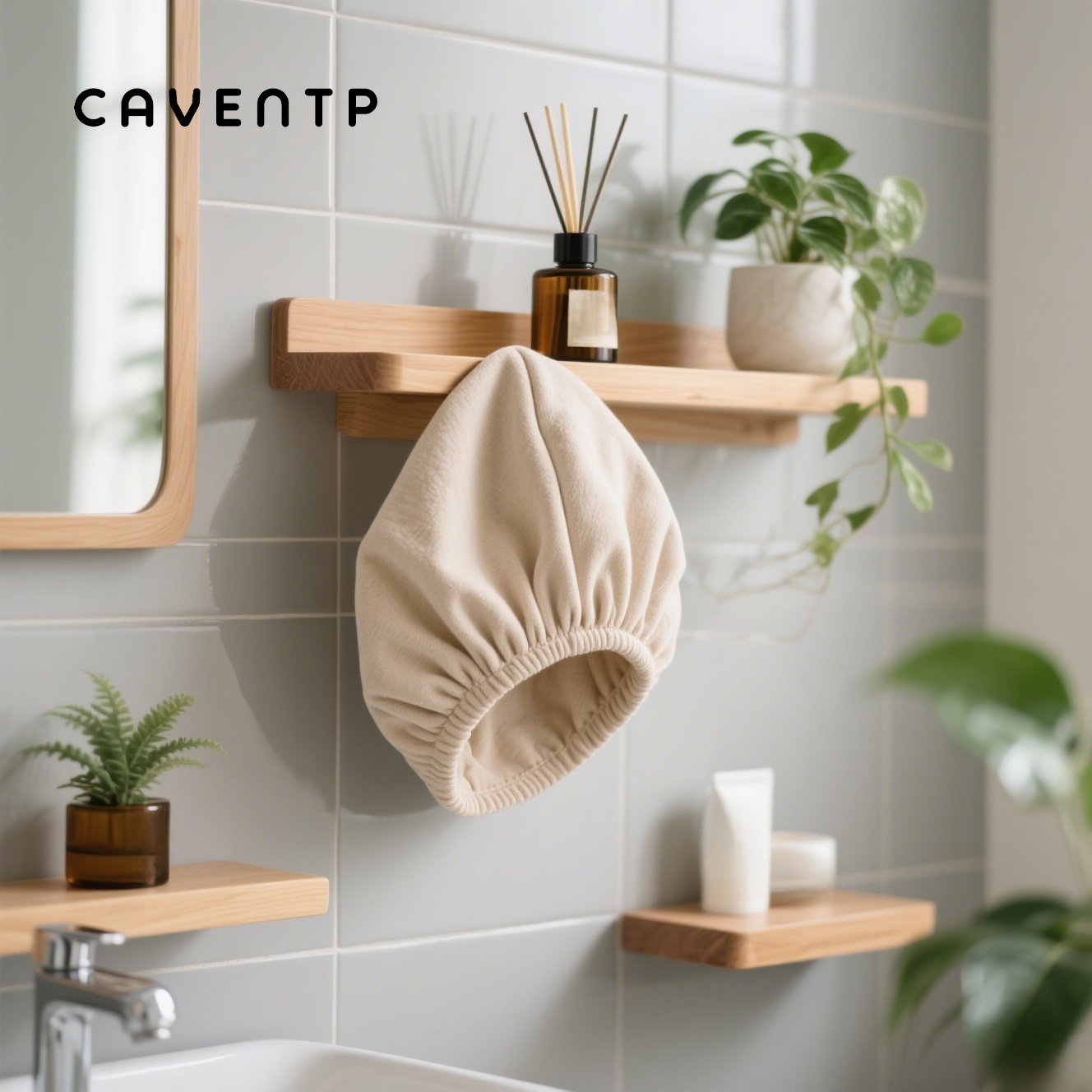 Doppellagige wasserdichte Duschhaube für den Haushalt