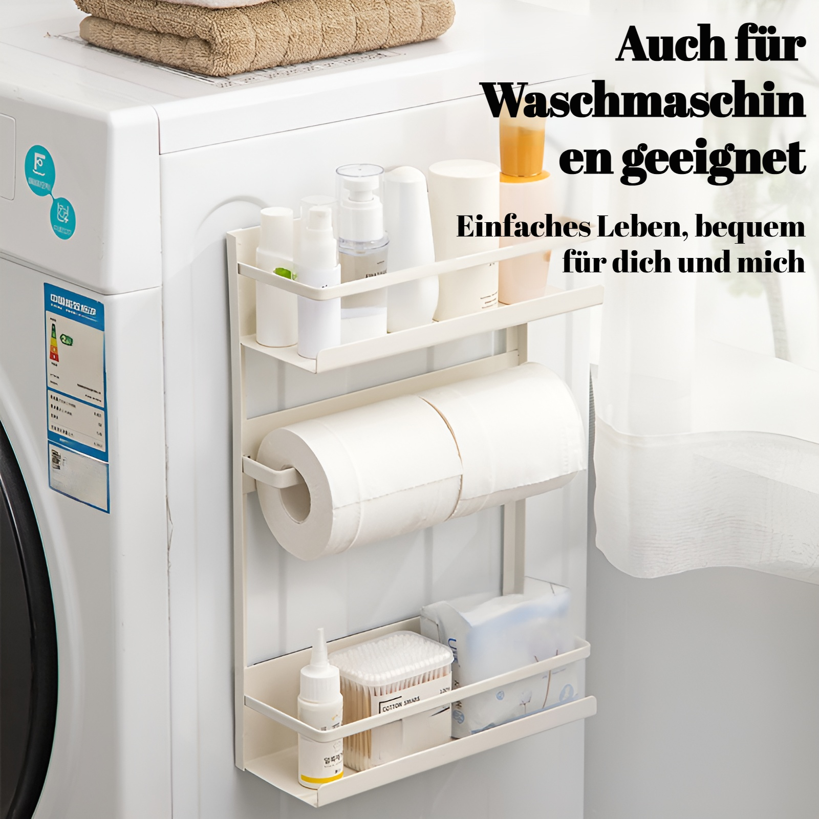 Magnetisches Waschmaschinen-Kühlschrankregal, seitlich an der Wand montiertes Küchenlagerregal, stan