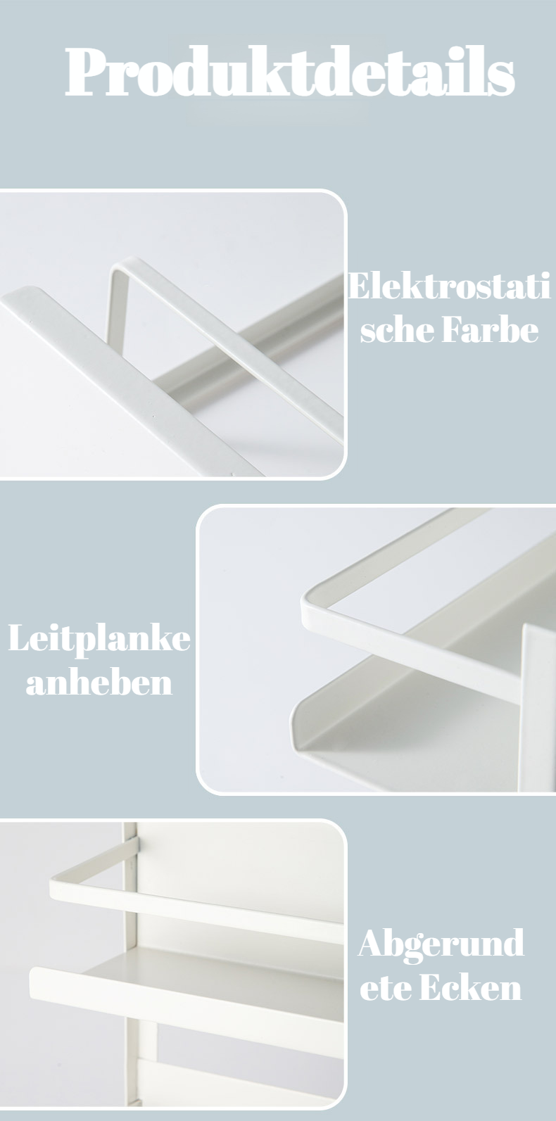 Praktisches Aufbewahrungsregal am Kühlschrank