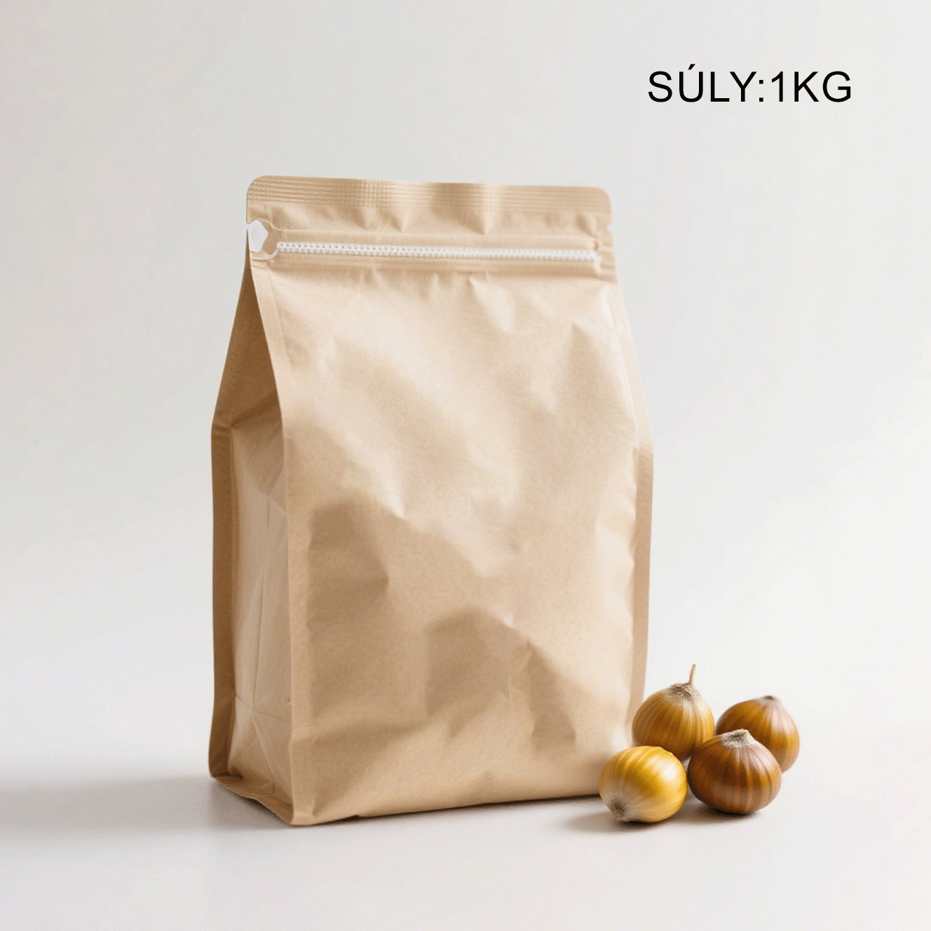 Gesztenye mag snack tálban felszolgálva