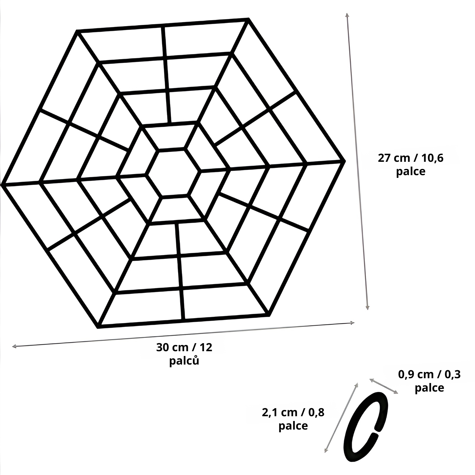 Sada 20 šestihranných ochranných sítí na ryby