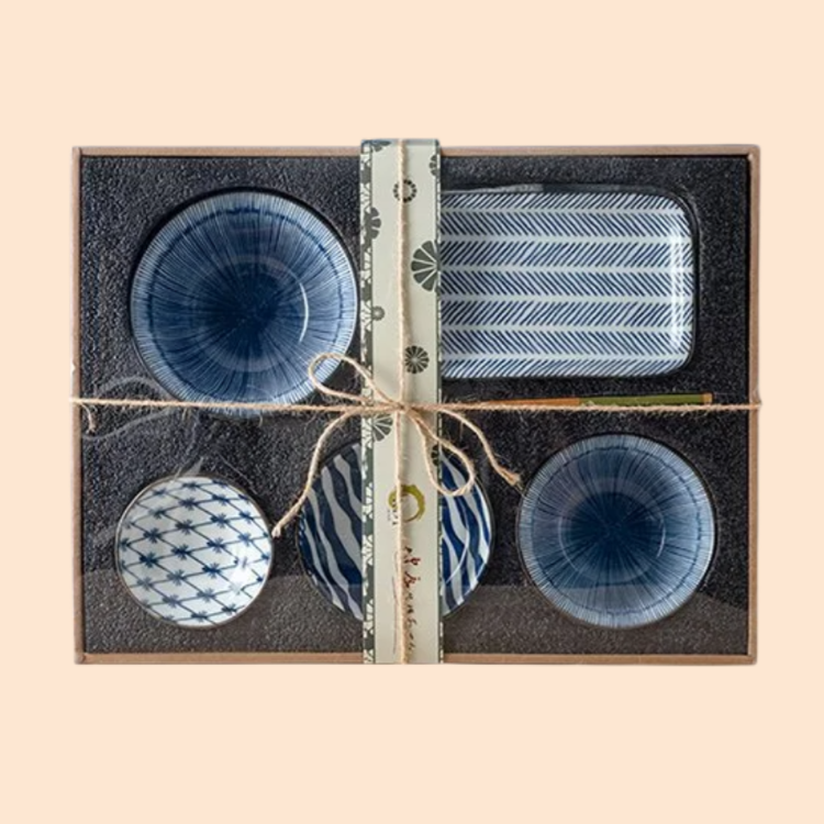 ボウル、プレート、お皿の6点ギフトボックスセット