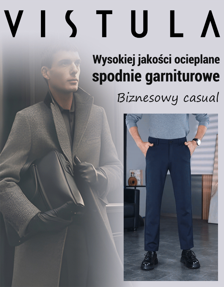 Wysokiej jakości spodnie garniturowe ocieplane