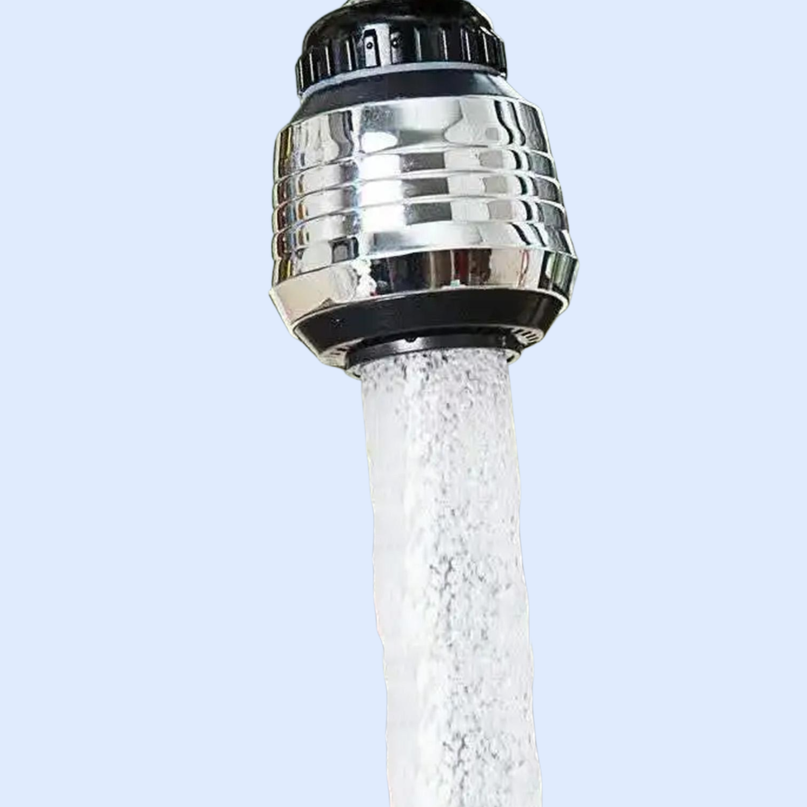 家庭用キッチン蛇口用防飛散ヘッド、自在回転増圧ステンレスシャワー