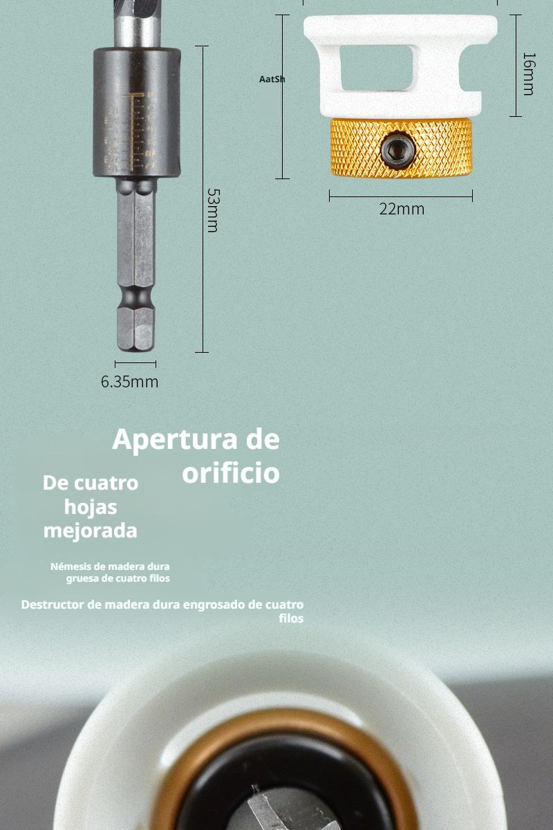 Broca para perforaciones precisas en madera y metal