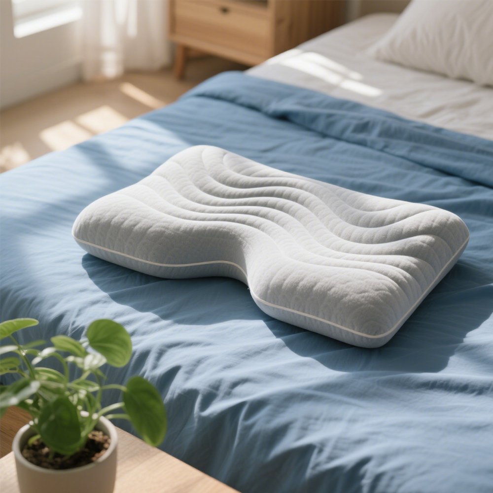 低反発ネックプロテクションメモリーフォーム枕全体画像