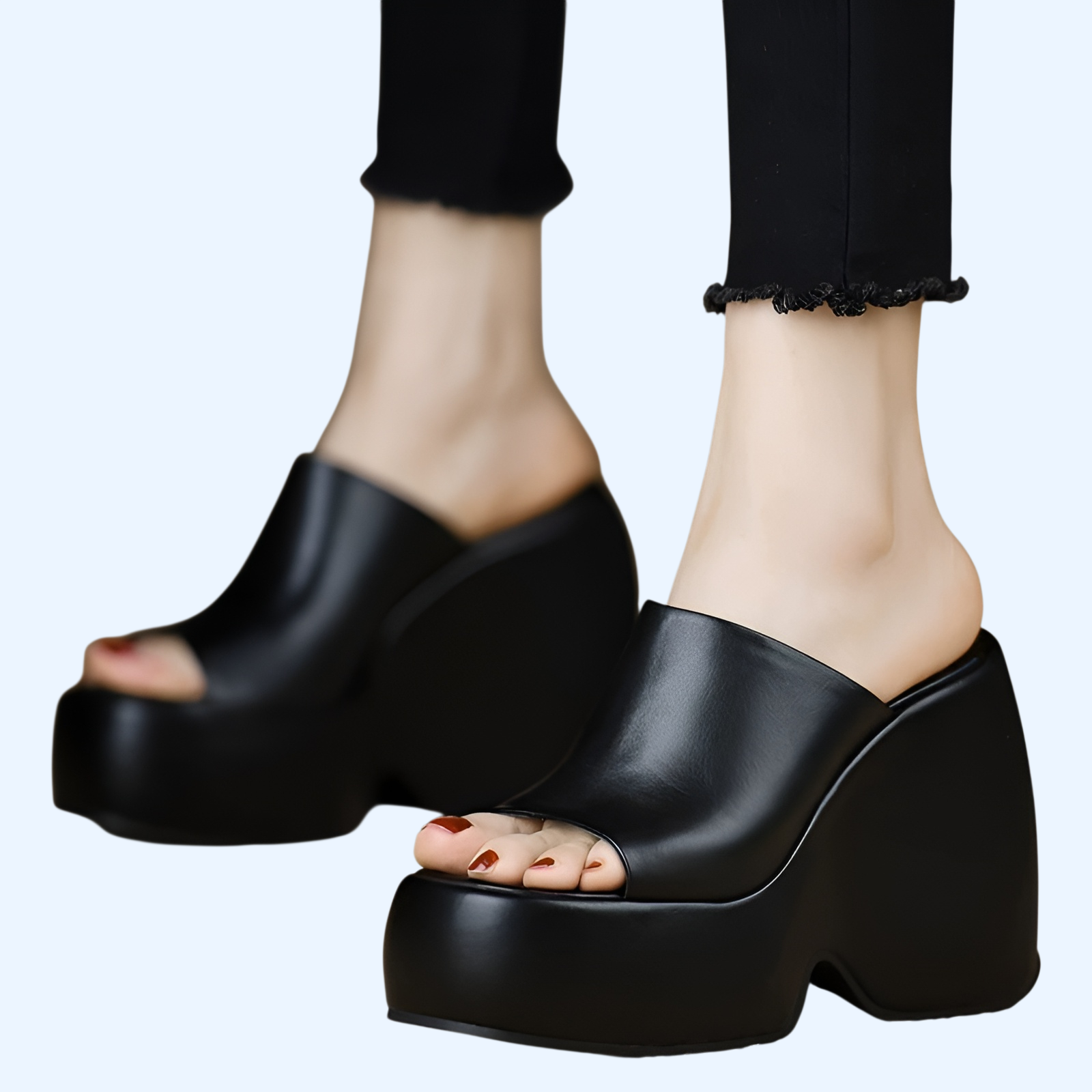 レディース坂とマドレーヌ厚底スリッパ