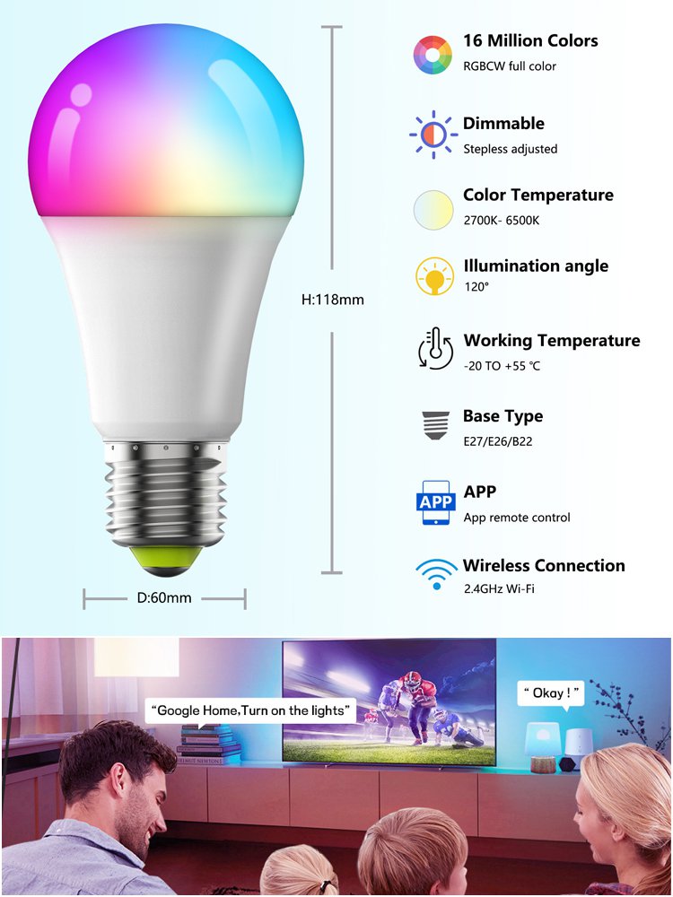 【Technology Light Control】Colorful LED Intelligent Voice Control Atmosphere Light