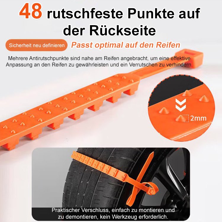 【Wiederverwendbar】Rutschfeste Nylon-Schneeketten