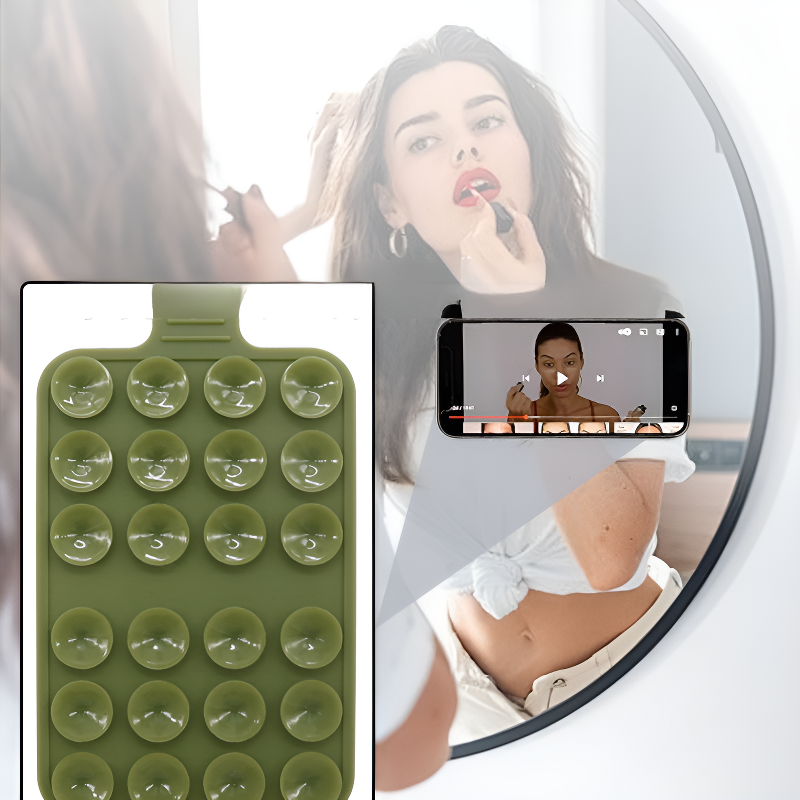 多功能矽膠吸盤支架的手機支架