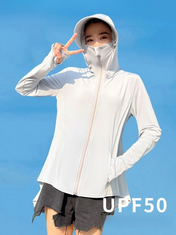 접촉 냉감 자외선 차단 코트