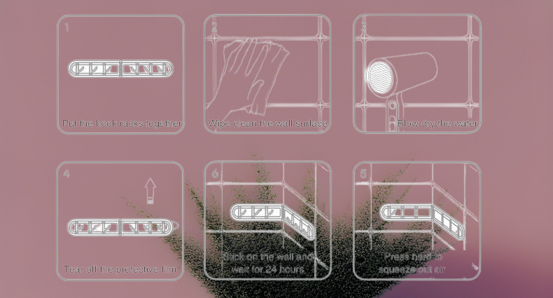 Háček na ručníky v rohu koupelny