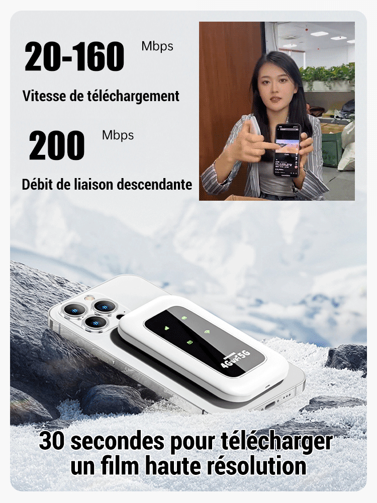 WiFi portable universel, prêt à l'emploi, gratuit à vie
