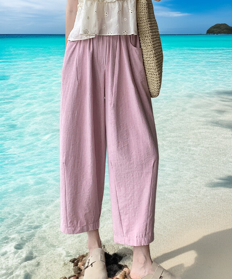 レディースハイウエストテーパードパンツ